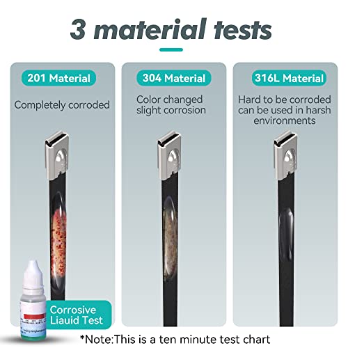 Metal Zip Ties Black 6 Inch 304 Stainless Steel Epoxy Coated Locking Cable 220Lb 150Mm 100Pcs Heavy Duty Exhaust Wrap Multi Purpose Binding For Machinery, Vehicles, Farms, Cables, Pipes,Fence #TOP5