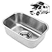Haofy 304 Stainless Steel Undermount Bar Sink Single Bowl Compact Kitchen Sink with Drain Kit Brushed Finish for RV Boat Yacht Car