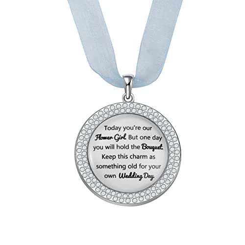 Haoze Wedding Bouquet Charm - Something Old, Something Blue for Flower Girl Proposal Gift