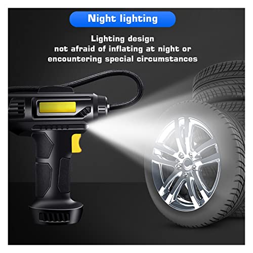 Gonfiatore per pneumatici per auto senza fili, portatile, gonfiatore digitale per pneumatici per auto, adatto anche per pneumatici di moto e biciclette (digitale cablato)