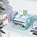 gianotter Desk Organizers and Accessories with File Holder, 4-Tier Desk Accessories & Workspace Organizers with Drawer and 2 Pen Holder, Paper Organizer for Office Supplies (Blue)