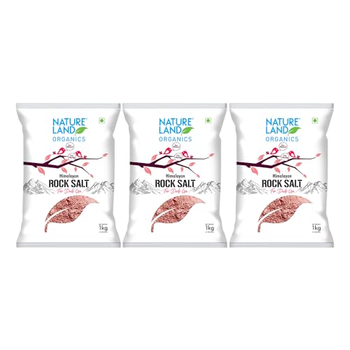 Image of Natureland Organics Pearl Barley 500 Gm (5 x 500 gm) - Organic Barley & Himalayan Pink Rock Salt 1 KG (Pack of 3)- Organic Rock Salt