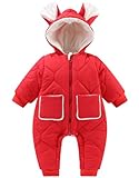 JELEUON Baby Infant Kids Boys Girls Jacket Winter Warm Coat Romper Ears Zipper Hooded Pocket Snowsuit Jumpsuit