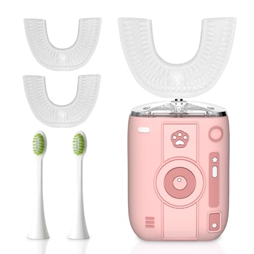 Brosse à dents électrique Sonic adulte rose pour un nettoyage buccal matinal à 360°