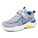 CELANDA Zapatillas Deportivas para Niños Zapatos de Correr Ligero Trainers para Niñas Transpirable Cómodo Calzado de Tenis Antideslizantes Sneakers Azul Grisáceo 32EU