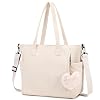 Makukke Cord Tote Bag Tasche Damen Umhängetasche Groß Shopper Handtasche Schultertaschen für Arbeit Büro Reisen Einkaufen Schule