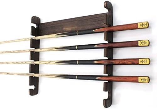 Porte-queues de billard mural anti-chute en bois dur pour salon