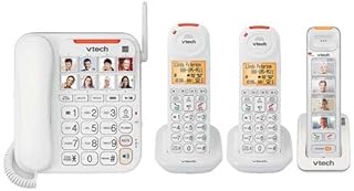 VTech SN5147 Sistema Amplfied com fio/sem fio com visor de foto VTech SN5307 Aparelho de acessórios de botão grande VTech SN5107