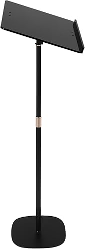 Miniatura 4 de Soporte de podio acrílico, soporte de podio de metal portátil, altura ajustable de 31.5-51.18 pulgadas, podio de púlpito de conferencia, cuerpo y