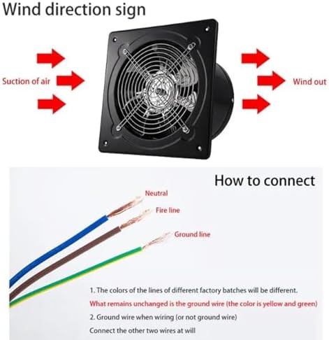 16 Inch Noiseless Explosion-Proof Ventilation Extractor Fan, 110V/2800 RPM Wall-Mounted Axial Blower for Window, Basement, Bathroom, 220V Indoor Air Circulation