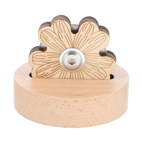 JIYIN Daisy Thread Cutter Tool, Tabletop Blade Saver with Anti-Slip Stand Wooden Rotary Yarn Cutter Thread Cutting Tool for Sewing Seam Supplies Sewing Gifts