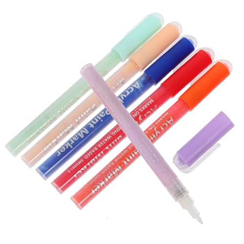 MERRYHAPY 6個 ぬりえペンセット 紫外線 マニ ネイルマーカー 道具 ネイルアートライナー ネイルペン ネイルアート描画ペン ネイルデコレーション塗装ペン ネイル落書きペン Pp