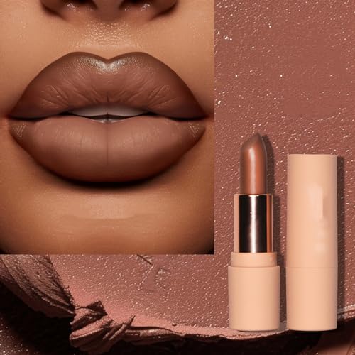 MAEPEOR Semi Matte Lipstick Creamy Natural Nude Lipstick Moisturizing and
