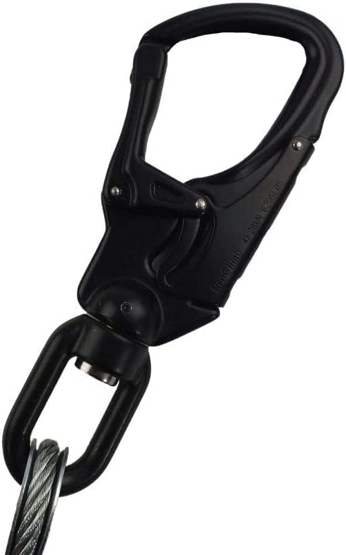 Miniatura 7 de Línea abatible de núcleo de acero para escalada de árboles, 12 pulgada x 15 pies, fabricada en Estados Unidos, giratoria de aluminio, equipo de