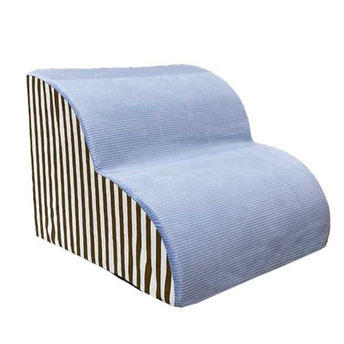 GHSDQ ドッグステップ スタイル2 ペット用階段 コーデュロイ 子犬用 老犬 なだらか段差で愛犬の足腰の負担を軽減 F カバー洗濯可能 軽量 ペットステップ スロープ 滑り止め付き ベッド ソファ、ソファ用 ペット用品 2段3段4段