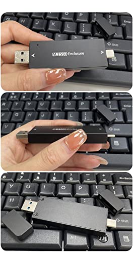 Carcasa externa para disco duro M.2 NGFF USB 3.1 Dual miniatura 5