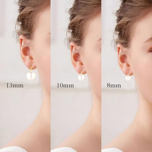 Pearl Earrings for Women Minimalist Pearl Drop Earrings Elegant Gold Leverback Dangle Earrings Wedding jewelry Bridesmaid Gifts2