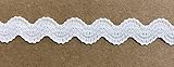 3/8' Stretch Elastic Novelty RIC Rac Zig Zag Trim - 18 Continuous Yards! (Off White)