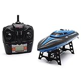 Rc Boat,KingPow Tempo H100 2.4G 4CH Remote Control Boat With High Speed(Only Work In The Water)