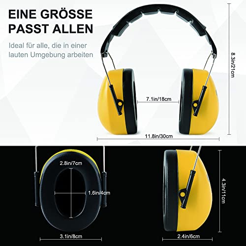 Image of GREEN DEVIL Hearing Protection Noise Cancelling Ear Muffs NRR 28dB Ear Protection For Shooting Gun Range Construction Adult