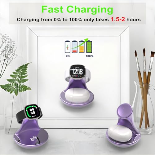 Base de carga para soporte de cargador de reloj Fitbit Sense y Galaxy Buds 3 3