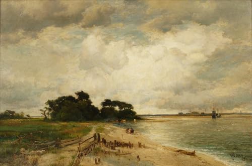 Toile paysage port de trois milles de Moran, impression d'art
