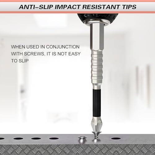 Image of Magnetic Screwdriver Bit Set, Strong Magnetic Anti Slip Durability Screwdriver Drill Bit Set,25 50 65 70 100 120 150MM Magnetic Screwdriver Bits (7pcs)