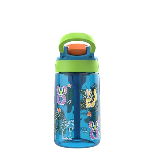 Image of Contigo Autospout Kids Water Bottle, 14oz, Pack of 1, Blue Poppy Squishies
