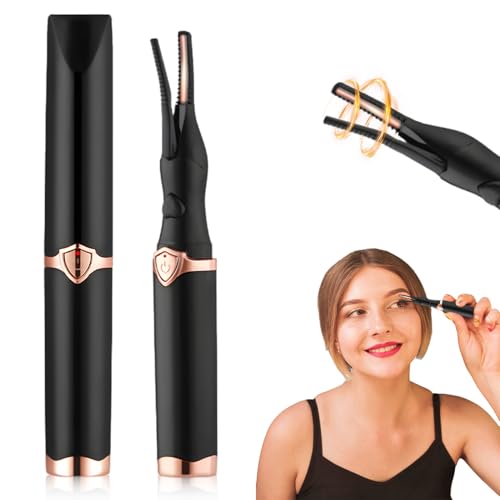 Electric Eyelash Curler - Instant Glamorous Eyelashes, Heated in 8 Seconds, 3 Heating Modes (Black)