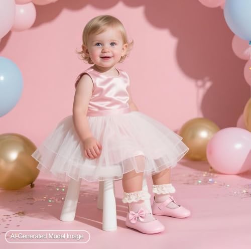 Image of PHIRAMIN Toddler Girl Mary Jane Dress Shoes-Little Girl School Uniform Shoes for Wedding Party