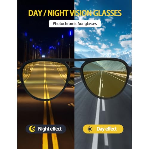 Night Vision Glasses for Men Women Anti Glare Night Driving Glasses Polarized Yellow Lens4