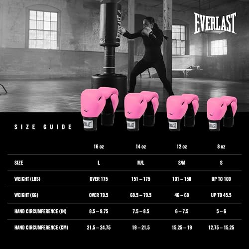 Image of Everlast Prostyle 2 Boxing Gloves, Entry Level Training Gloves for Men and Women, Secure Fit Hook and Loop Closure & Ventilation, Heavy Bag & Speedbag Training