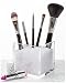Pretty Display Luxury Acrylic Makeup Brush Holder with Clear Diamonds: Countertop Cosmetic Organizer Cube. Includes Over 50,000 Sparkling Rhinestone Crystal Beads to Organize Your Brushes Beautifully