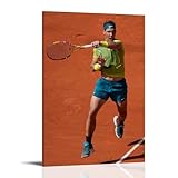 ARKR Poster de tennis Rafael Nadal - Art mural vintage - Dcoration de chambre  coucher - 30 x 45 cm, style cadre