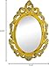 Zingz & Thingz Enchanted Vintage Collection Wooden Wall Mirror, Vintage Hannah Yellow, 15.5x0.5x24