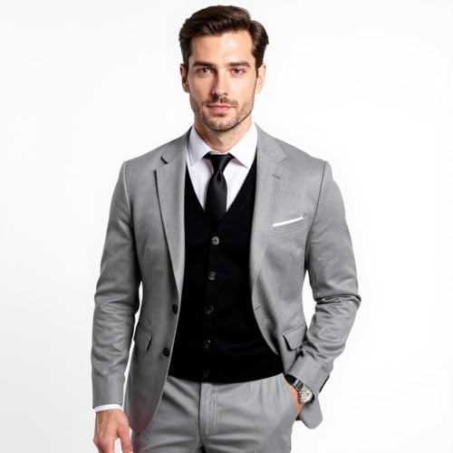 | Men's Cardigan - V-Neck Sweater | Woolmark Certified2