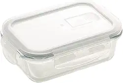 LYOR - Pote Hermético de Vidro Borossilicato Resistente a Calor com Tampa Plástica 370ml