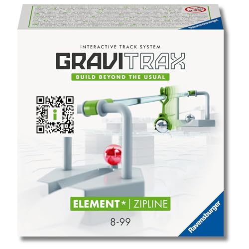 Ravensburger - Gravitrax Zipline | Circuito Canicas con 11 Piezas | Rompecabezas Niños con Canicas | Juegos para Niños De 8 Años | Juegos Mesa Compatibles con Todos Los Gravitrax