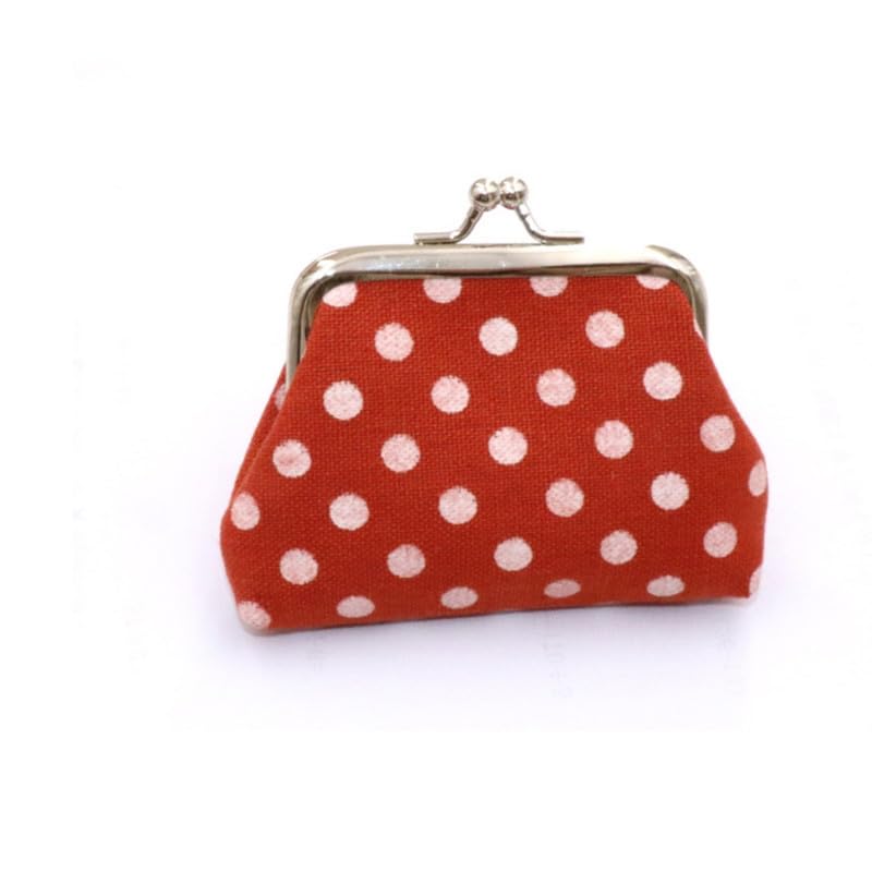 Dot Canvas Purse Creative Small Bag for Students & Tourists | Red-image-27