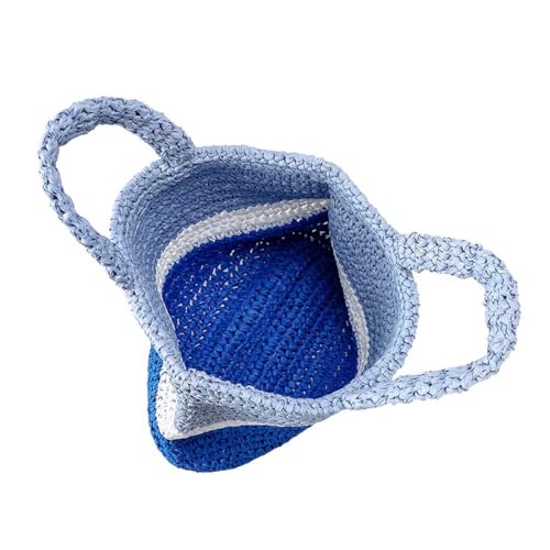 Bolso de playa tejido para mujer miniatura 6
