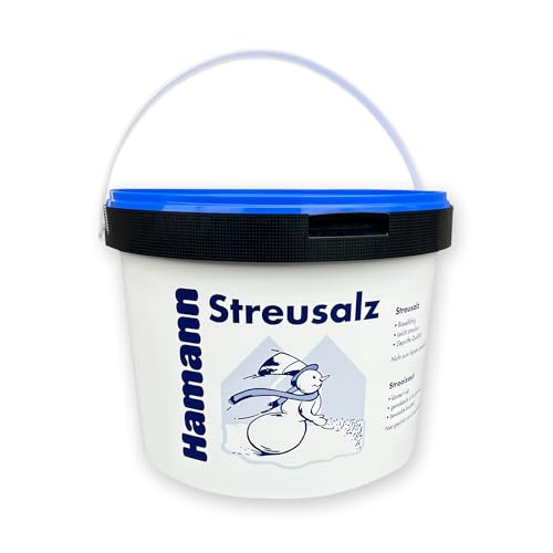 Hamann Streusalz Eimer 10 kg - Deutsches Steinsalz leicht streubar & hoher Anteil tauwirksamer Substanzen
