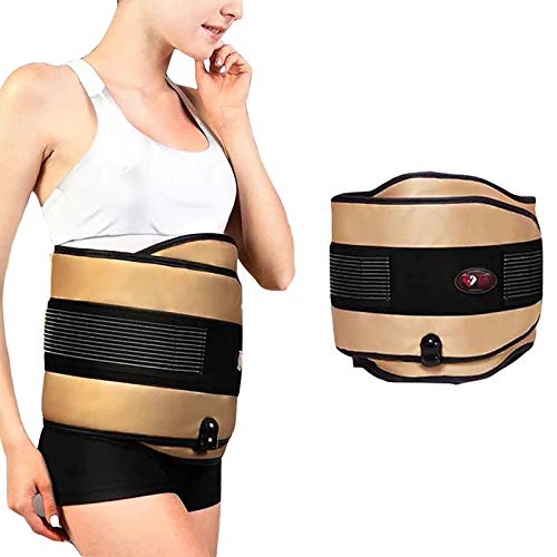 Cinturón Vibratorio para Masaje, Cinturón de Masaje Adelgazante con 4 Motores Función de Moxibustión Cinturón de Sauna para Perder Peso