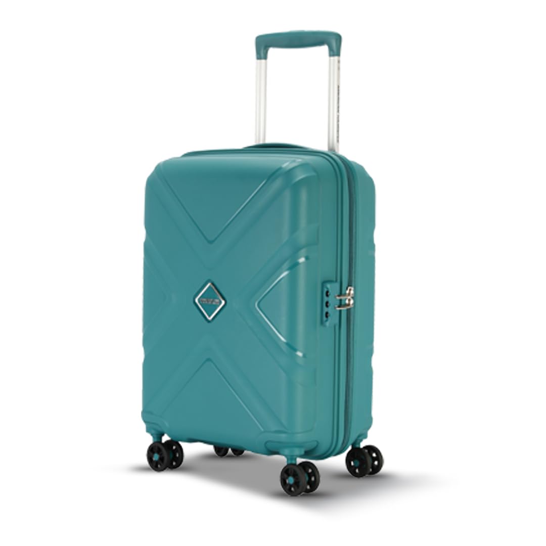American Tourister Krossplus 55 Cms Green Polycarbonate Suitcase - Image 1