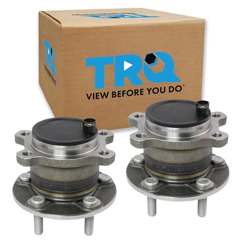 Image of TRQ Rear Driver and Passenger Side Wheel Bearing and Hub Assembly Set 2 Piece Compatible with 2014-2018 Ford Transit Connect