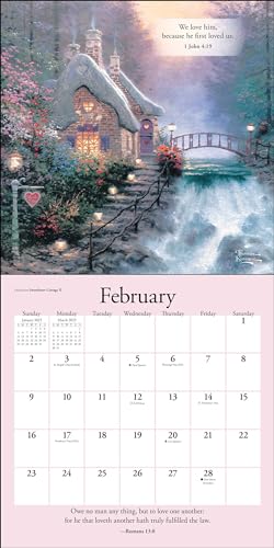 Thomas Kinkade Gardens of Grace with Scripture 2025 Wall Calendar - Image 3