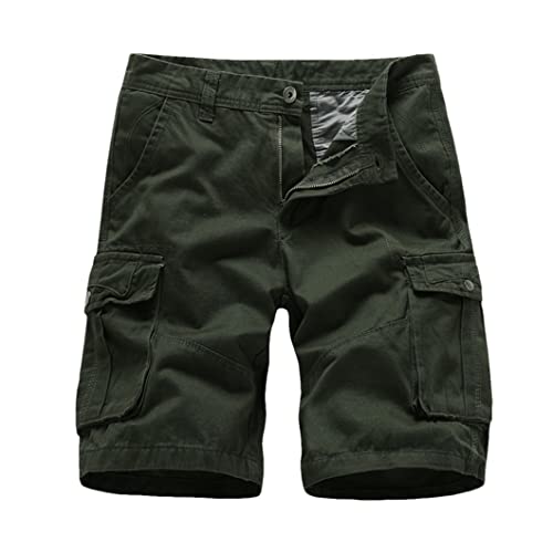 Short cargo en coton Disimlarl avec poches et taille élastique ajustable