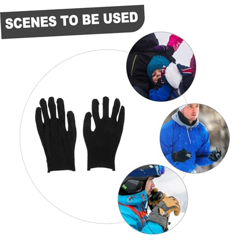 Guantes de algodón negros gruesos para tareas industriales y jardinería, pack de 24 pares 2