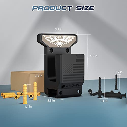 2 In 1 Gun Wall Mount For 223/5.56 Rifle And Mags Withstand 350Lbs Of Tension, Quick Defense Wall Gun Mount With Pa Material Can Be Mounted Horizontally Or Vertically, Ar15 Wall Mount Gun Rack For Gun #TOP6