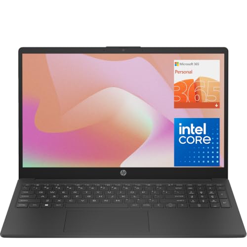 Image of HP 15.6 inch Laptop, 16GB RAM, 640GB Storage, Intel Processor, No Mouse | 512GB External and 128GB SSD, Long Battery Life, Lightweight, Microsoft 365, Windows 11 for Students & Office, Black