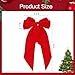 Christmas Hair Bows for Women, Red Green Silky Satin Hair Bows with Long Tail Oversized XMAS Hair Bow Barrettes French Hair Accessories for XMAS Christmas Santa Girls Gift